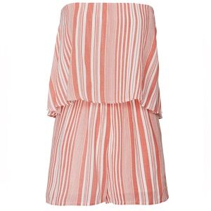 MINKPINK Oceanside Stripe Strapless Romper
Size Small | Stripe Popover Playsuit
